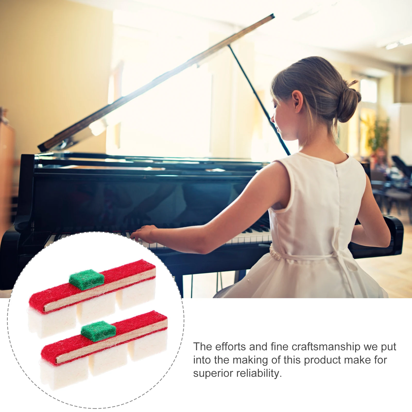 

2PCS Piano Dampers Maintenance Accessories Felt Wool Upright Piano Supplies Tools Safe Reliable Long Lasting