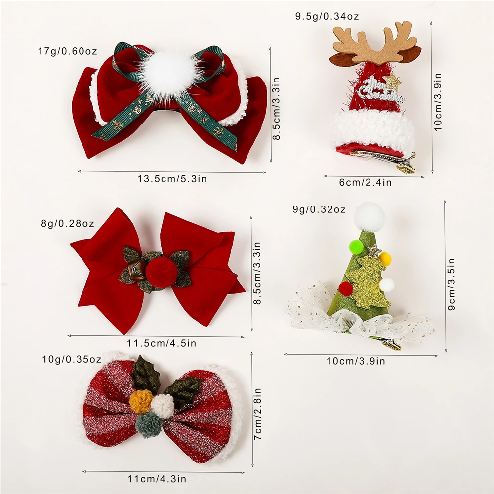 Christmas Bow Hairpin Ladies Cute Moose Hairpin With Duck Beak Clip On The Side Hair Accessories For Women Hair Clips For Girls