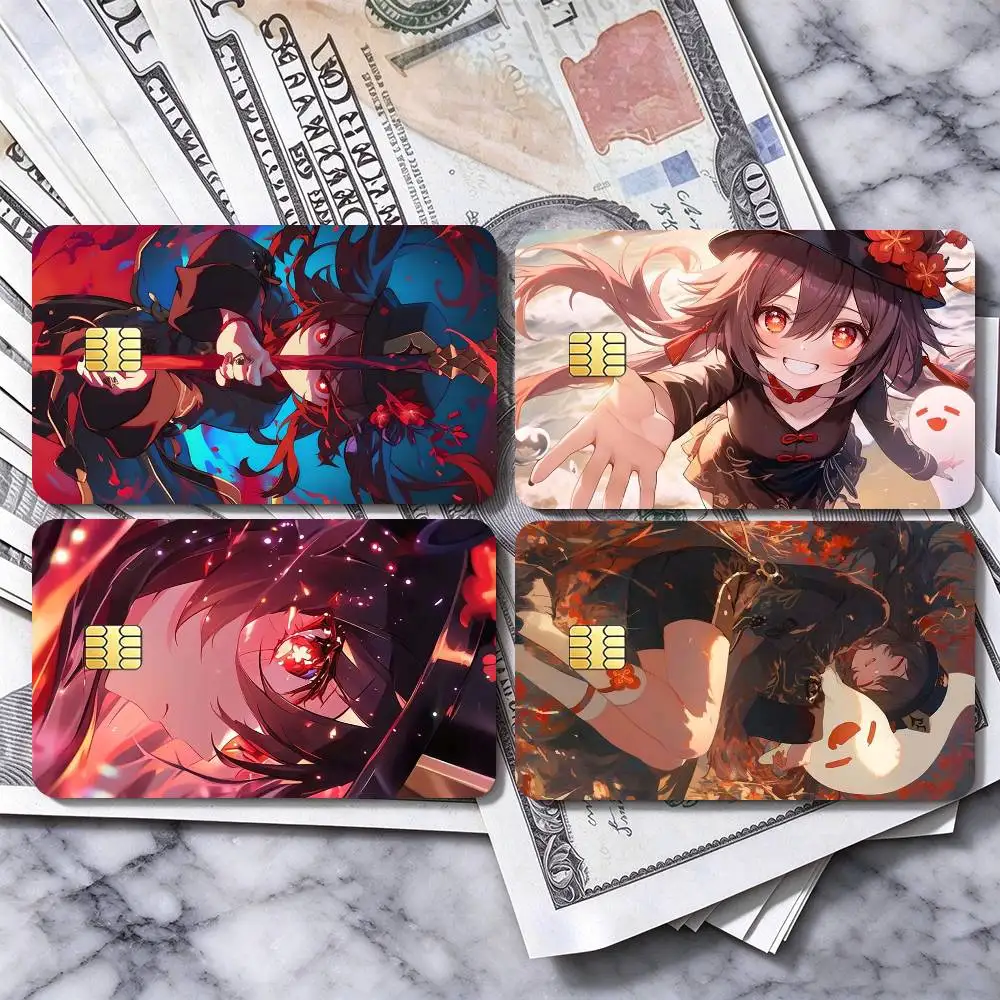 Genshin Impact Hu Tao  Credit Card HD Stickers Premium matte film effectively prevents fingerprints and daily abrasion.