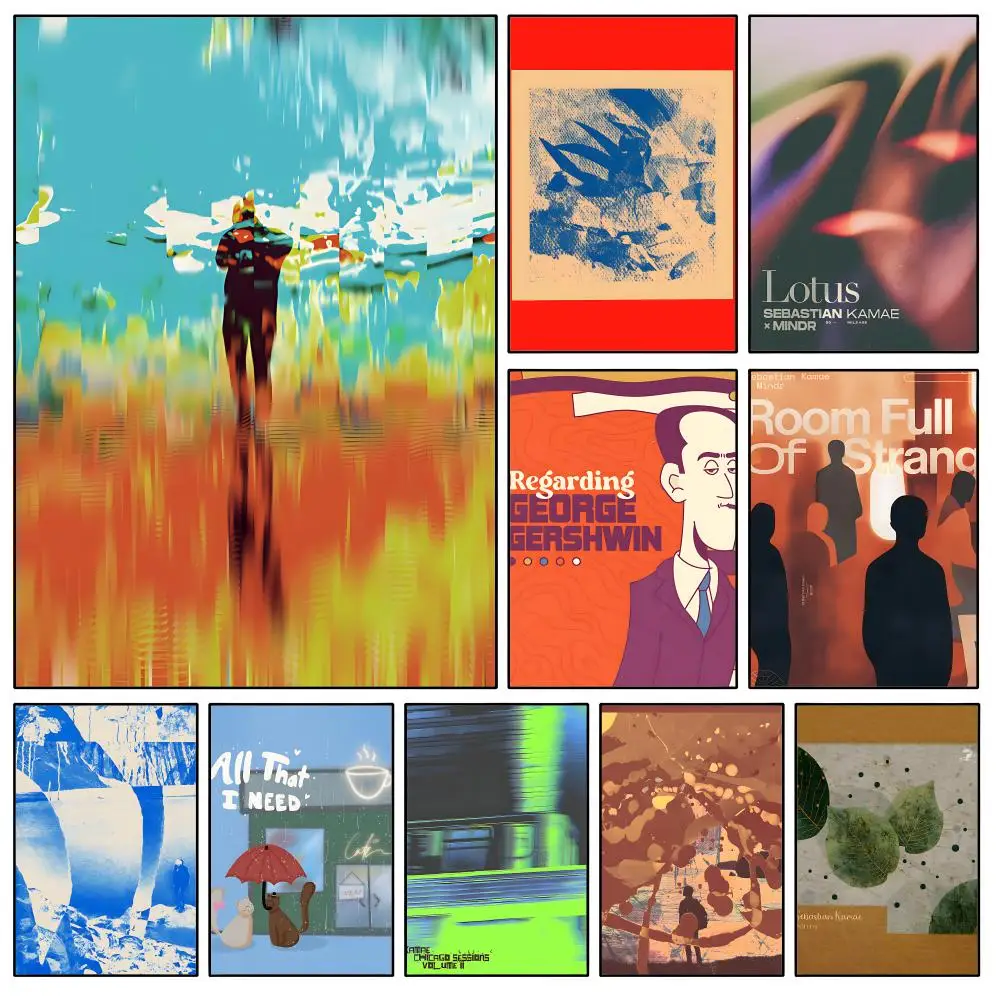 Artist S-Sebastian K-Kamae Lofi Hip Hop Poster Waterproof HD Modern Peel And Stick Wall Decor Bedroom Living Room Dorm Office