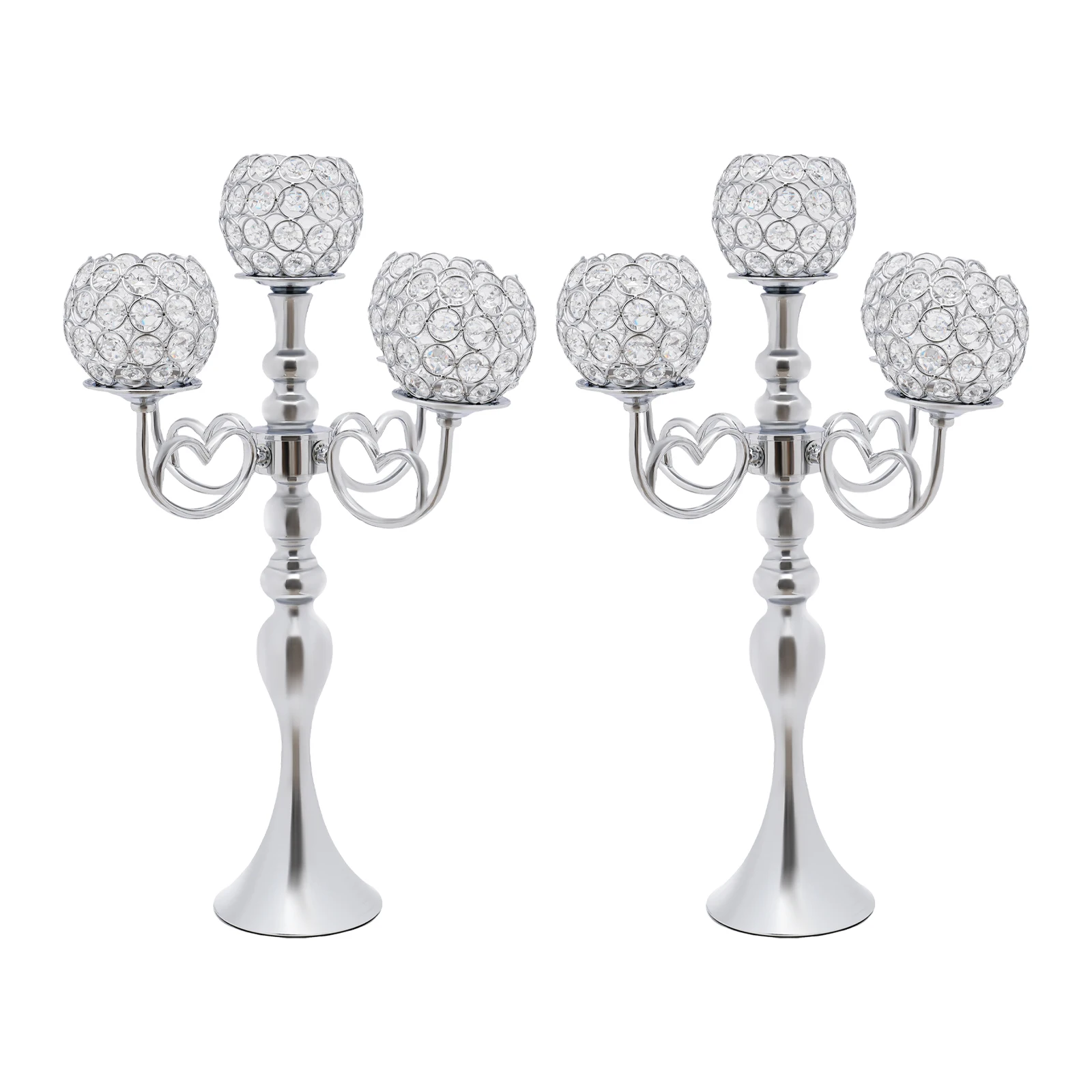 

Iron Candle Holder with Crystal Beads, Anti-Oxidation, High Load Capacity, Stylish Design for Home Décor