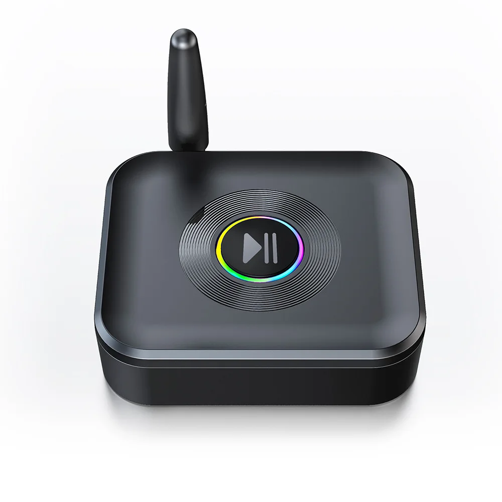 GR01 Bluetooth 5,1 transmisor receptor de Audio FM USB 3,5 MM AUX RCA estéreo HIFI música pantalla LED adaptador inalámbrico amplificador de coche