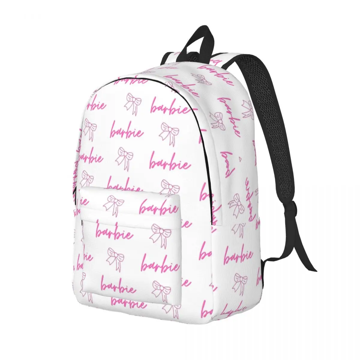 Mochila de lona sin costuras personalizada para niños y niñas, bolsa de viaje para la Escuela Universitaria, Barbies Princesse Doll, se adapta a computadora portátil de 15 pulgadas