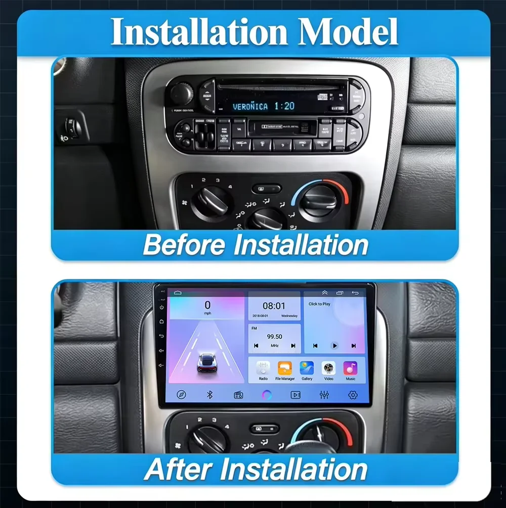 CPU A76 ASR8662 Android 16 For Jeep Liberty Cherokee 2002-2007 Car Radio GPS Multimedia Player Auto Radio Touch Screen Wifi