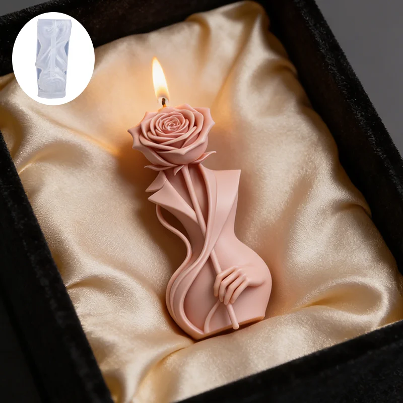 Rose-shaped candle mold, one-piece molding, non-stick, perfectly replicating exquisite artistic fragrances. A popular choice for