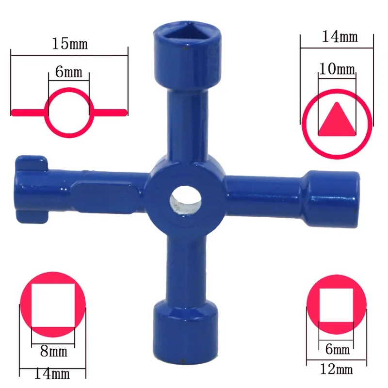 

Cabinet Water Quality Key Multi-functional Hole Square Control Elevator Valve High Wrench Electric Meter Triangle