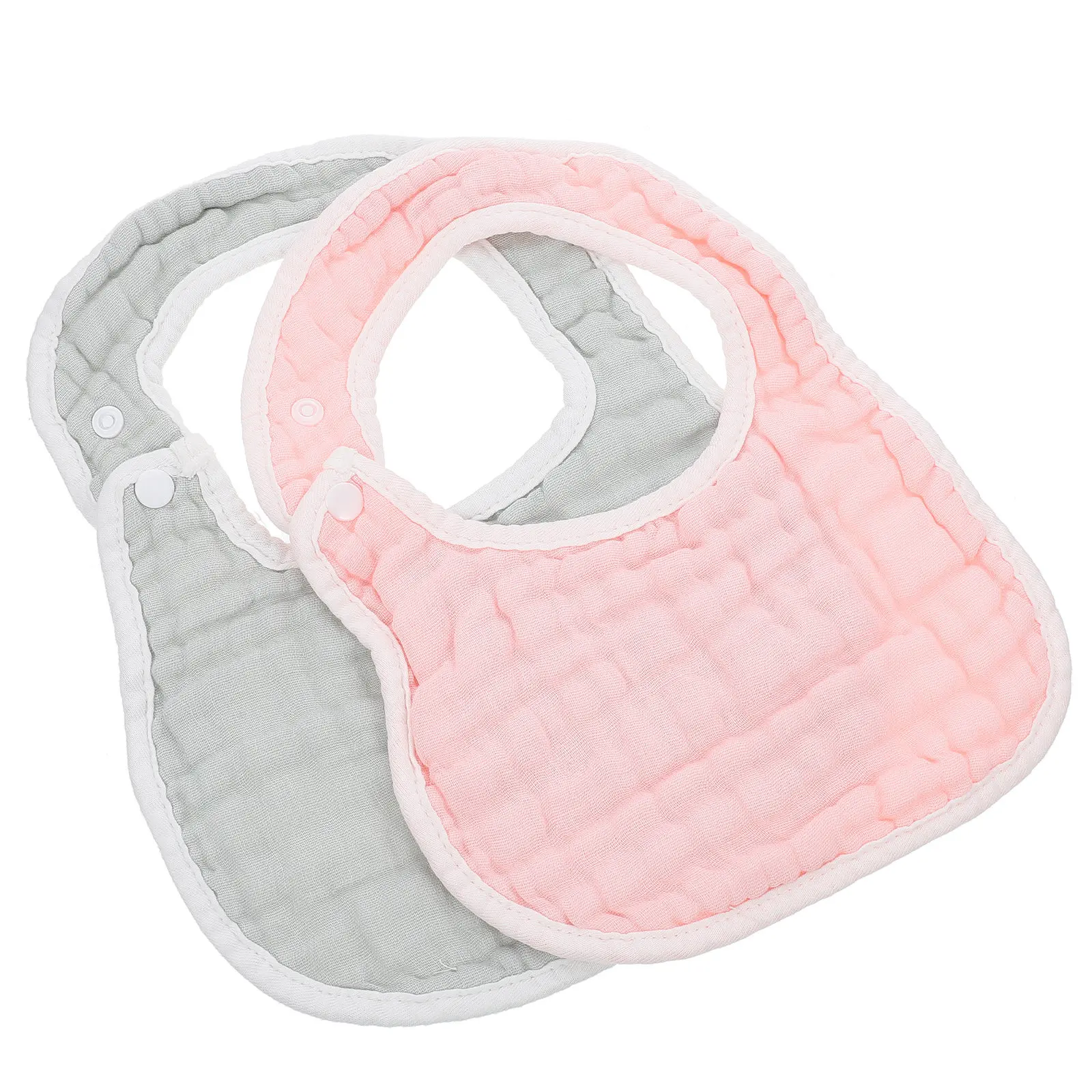 

2Pcs Baby Bibs Cotton Gauze Absorbent Infant Bibs Toddler U-Shaped Waterproof Drooling Towels Unisex Baby Drooling Towels