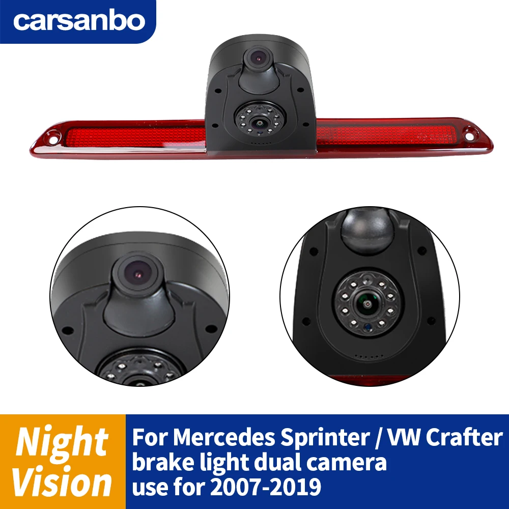 Parking Rear View Camera Use For Mercedes Sprinter / VW Crafter 2007-2019 Brake Light Dual Camera Car Brake Light Reverse Camera