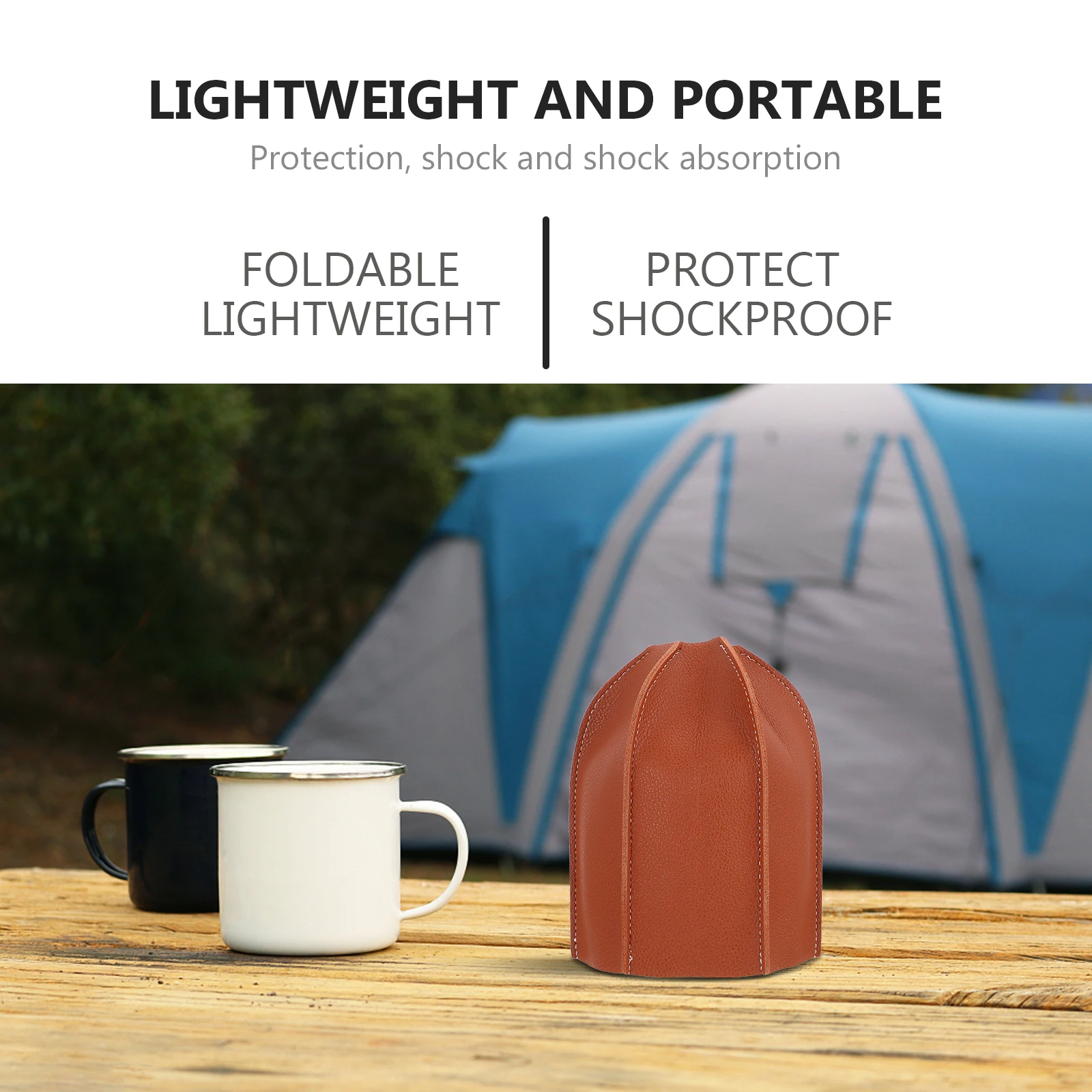 

1pc Gas Canister Cover Brown For Tank Protective Sleeve Anti-Fall Shockproof Camping Outdoor Picnic Propane Tank Cover
