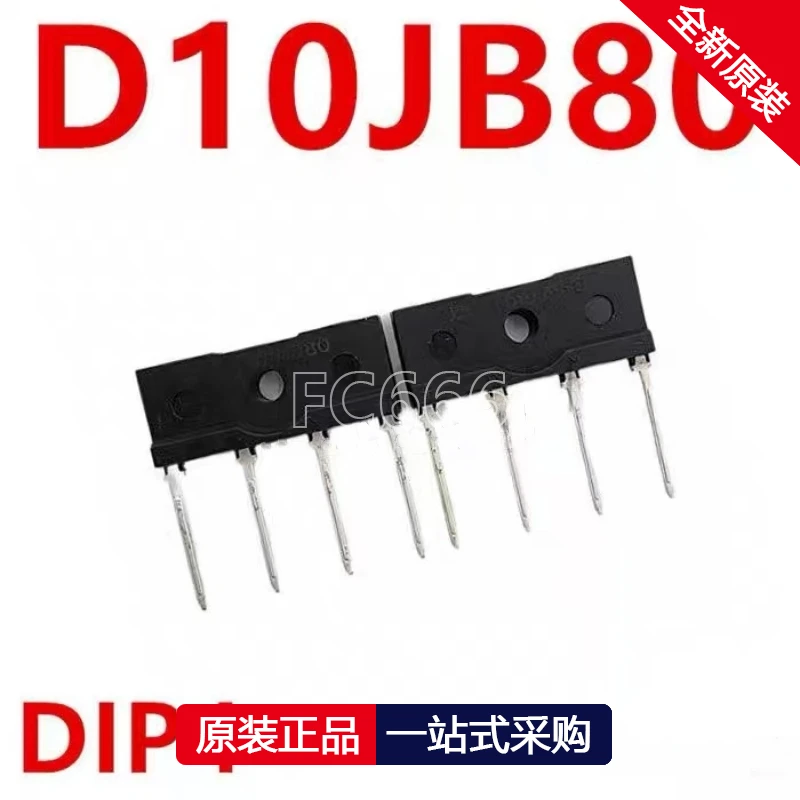 1 buah jembatan penyearah D10JB80 800V 10A DIP4