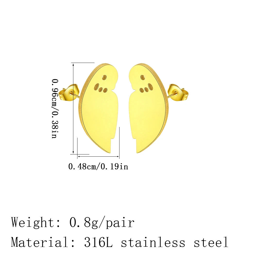 Kinitial Stainless Steel Handmade Parrot Earrings For Women Cockatiel Cute Animal Jewelry Bird Earrings