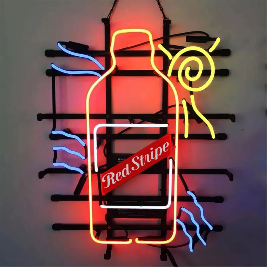 

Neon Sign Red Strip Beer Lamps Neon Light Wall Sign Beer Bar Pub Neon Lamp Neon Light Board Handcrafted Print Logo Lights Glass