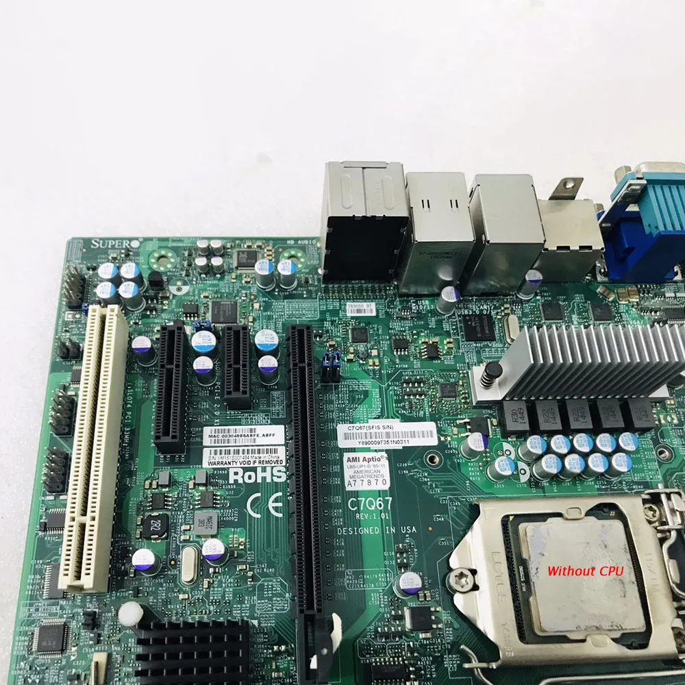 Workstation Motherboard For Supermicro 1155 DDR3 PCI-E 2.0 Support Generation Core i3 i5 i7 Series C7Q67