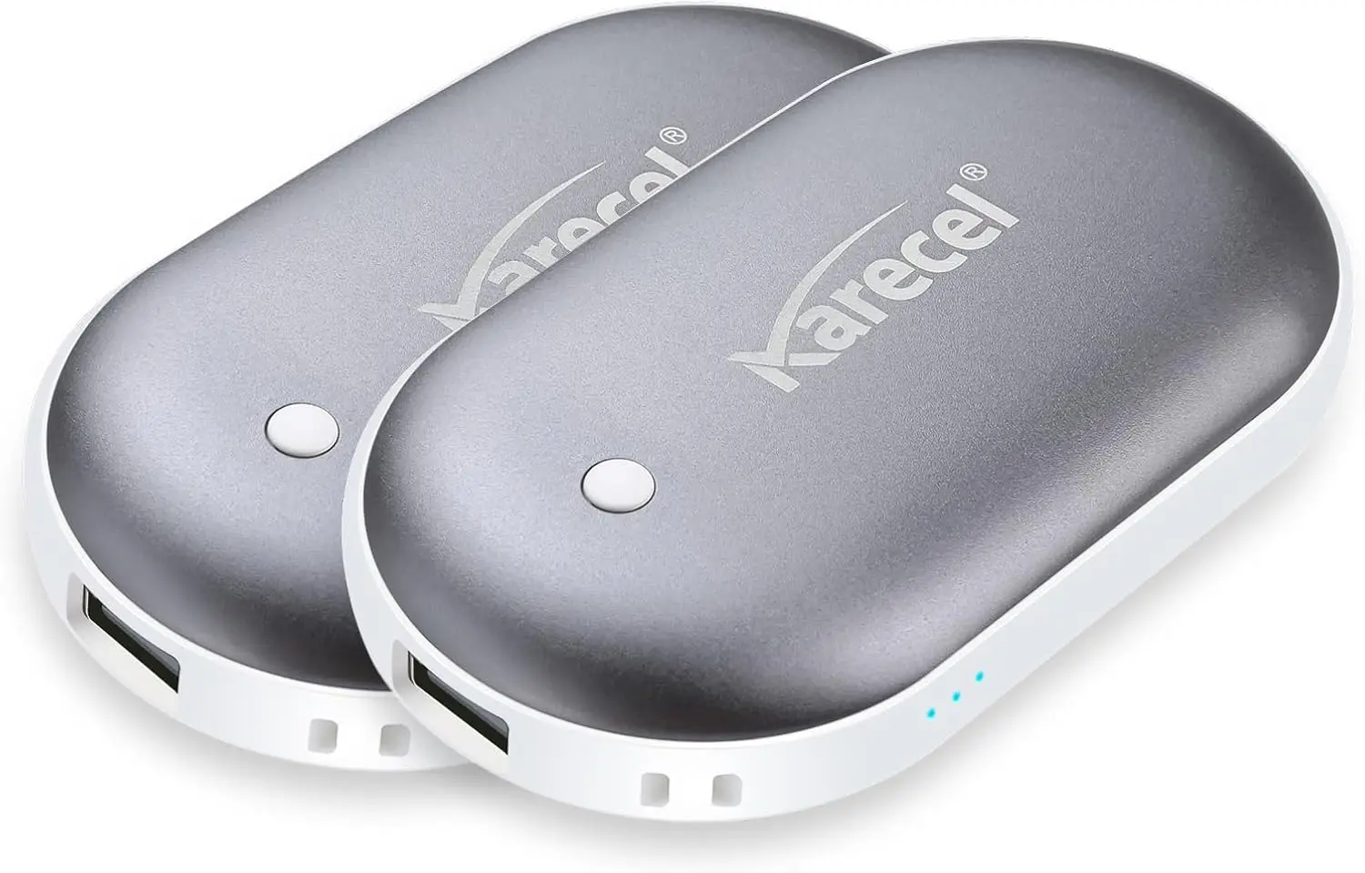 

Rechargeable Hand Warmers 2-Pack, 10400mAh Dual-Side Heating, Portable Camping Gift for Men