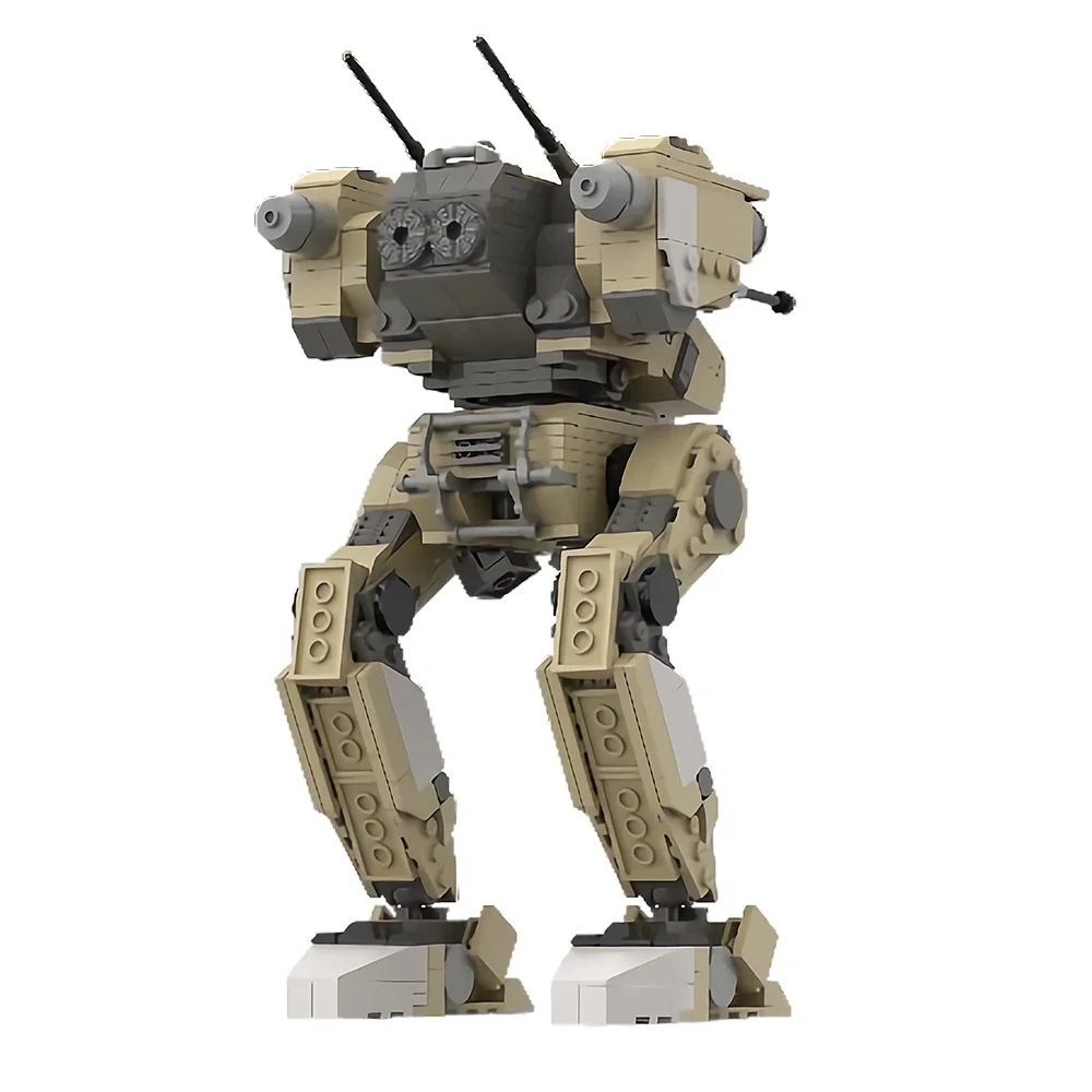 Gobricks MOC Game Haloss Flea Battlemech Battle Robot Building Blocks Model Guardian 5 Desert Camo Model Bricks Toys Kids Gift