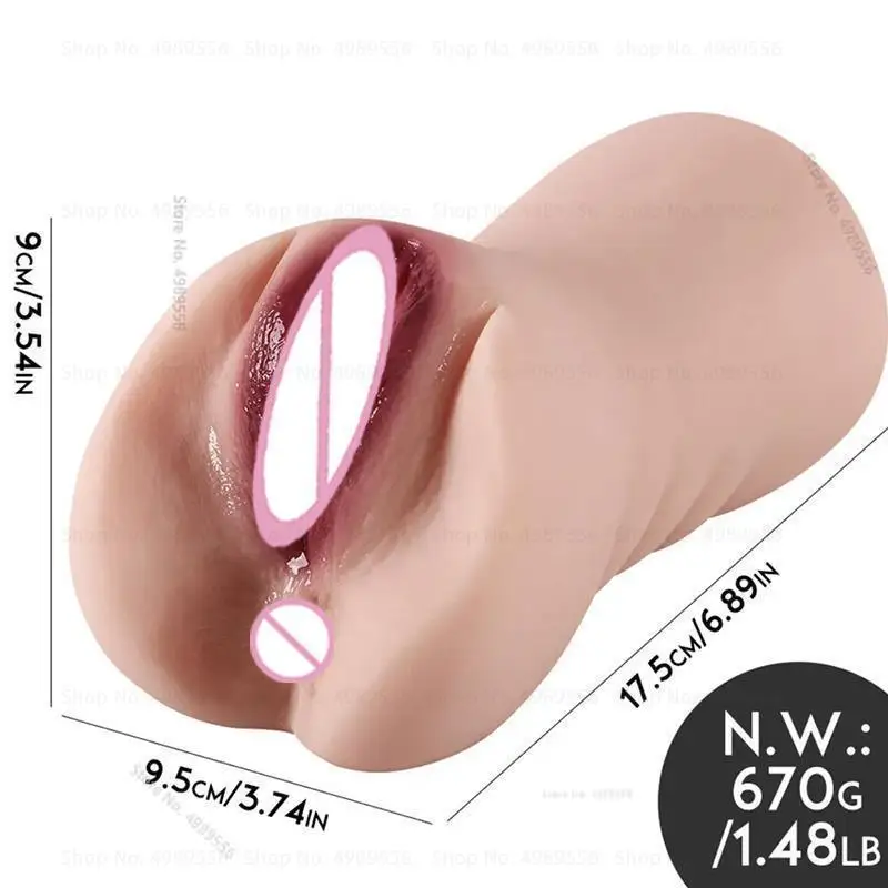 Realistic Vagina Pocket Pussy Adult Product Masturbation Male Masturbator Soft Silicone Blowjob Anus Deep Throat Sextoys Sextoy