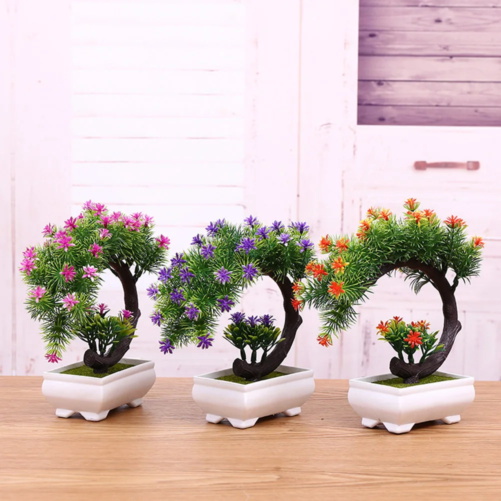 

Artificial Green Potted Plant Simulated Plastic for Home Garden Office Decoration Faux Plant Relax Artificial Plants