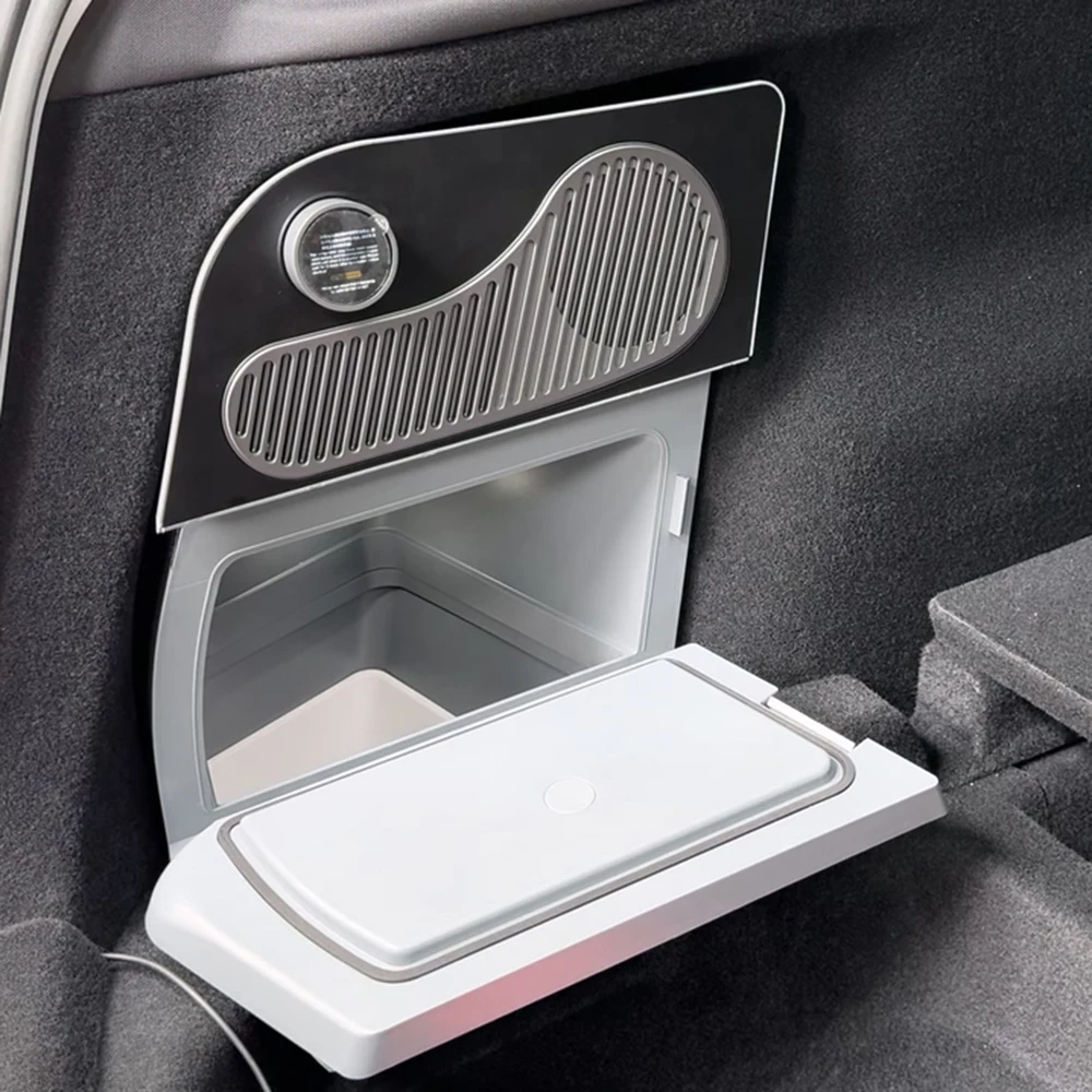 Portable Vehicle Mini Car Refrigerator for Tesla Model Y 16L Capacity with Digital Display for Outdoor Food Keep