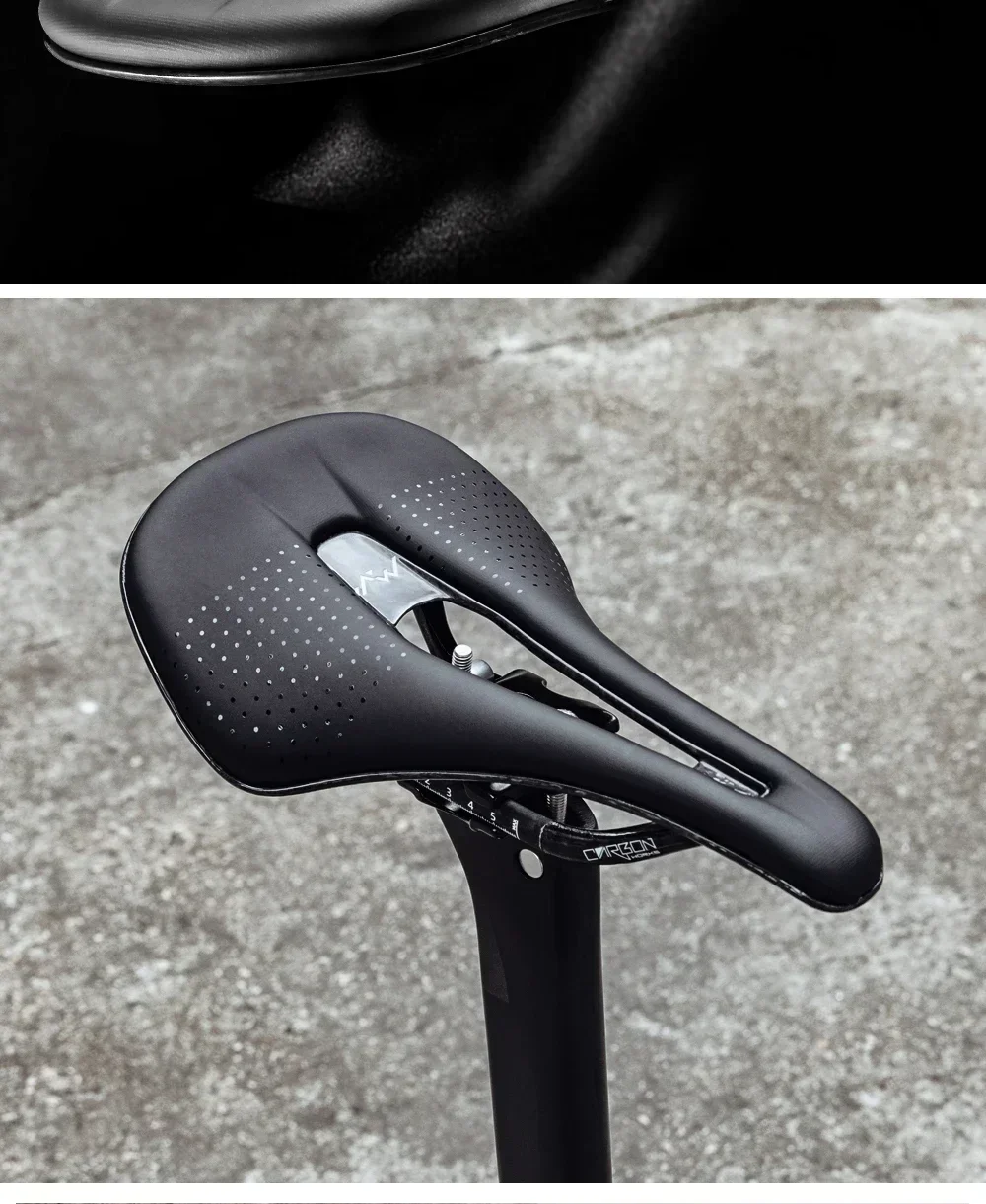 RYET X21 Vollcarbon-Fahrradsattel, 3D-gedruckt, 120-175g, ultraleichter, hochelastischer Schaumstoff, 7x9mm Schienen, Ausschnitt 240x140mm, für Rennrad, MTB, Gravel – Detail 17