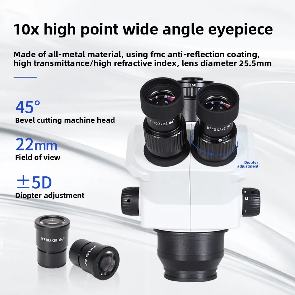 

Binocular trinocular head type microscope lens continuous zoom assembly accessories mirror body bracket head