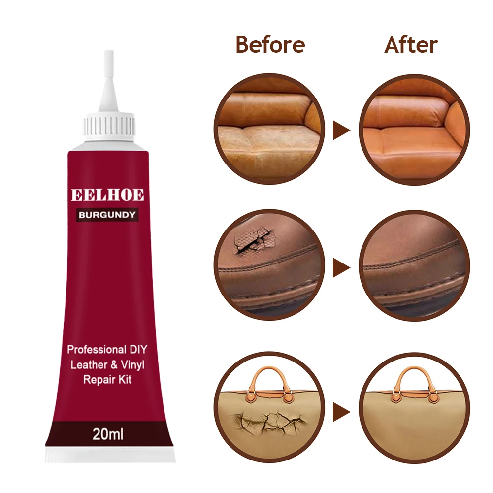 20ml Leather Repair Gel Car Repair Scratches Cracks Home Car Seat Sofa Leather Complementary Refurbishing Cream Repair Paste