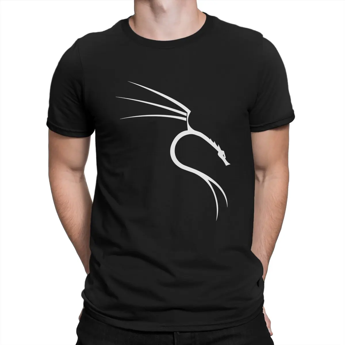 

Vintage Kali Linux T-Shirt Men Round Neck Pure Cotton T Shirt Linux Short Sleeve Tees Summer Tops