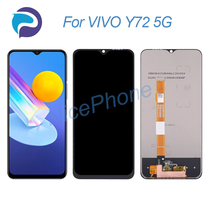 

for VIVO Y72 5G LCD Display Touch Screen Digitizer Assembly Replacement 6.58" V2041 For VIVO Y72 5G Screen Display LCD