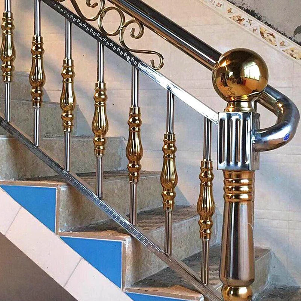 1pc Stainless Steel Stairs Rod Balcony Baluster Parts European Style 304 Rod Column Handrail Stair Home Improvement