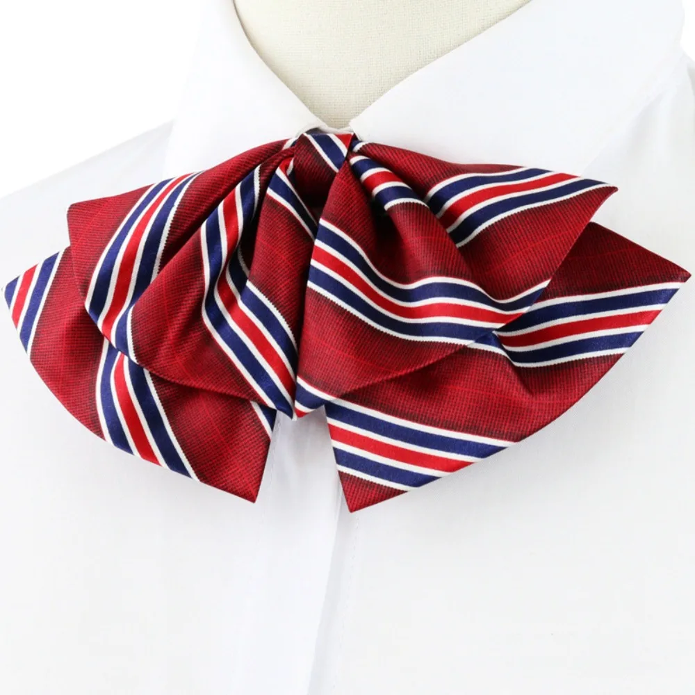 

Adjustable Airline Stewardess Necktie Korean Style Colorful Bank Teller Neck Tie Shirt Accessory Stripe JK Uniform Bow Ties