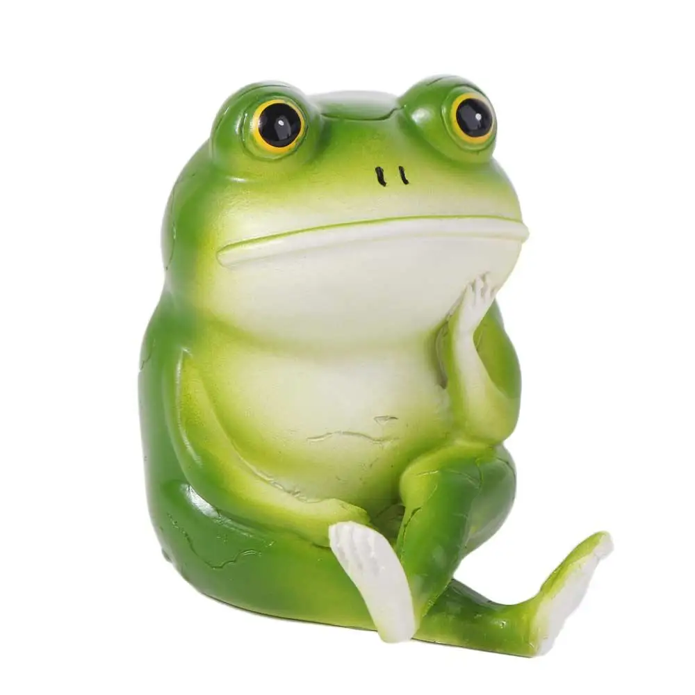 

Creative Cartoon Think Frog Figurine Cute Handicraft Small Frog Statue Resin Crafts Animal Ornament Bonsai Decoration