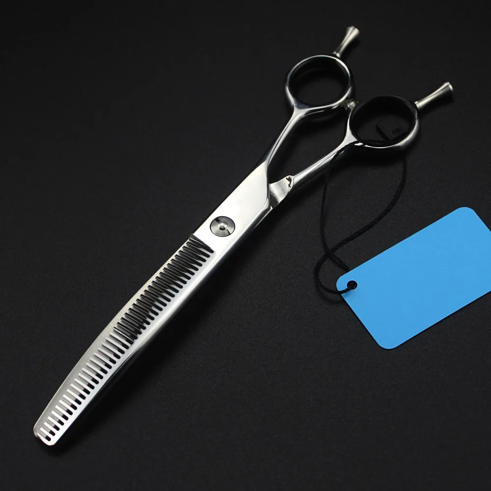 Professional Japan 440c 7 \'\' Upscale pet dog grooming Curved hair scissors haircut barber Thinning shears Hairdresser scissors