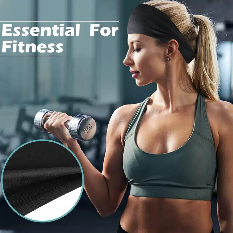 

Sweatbands For Women Elastic Sports Headband Men Headband Lightweight Sweat Wicking Headband Athletic Headband For Running