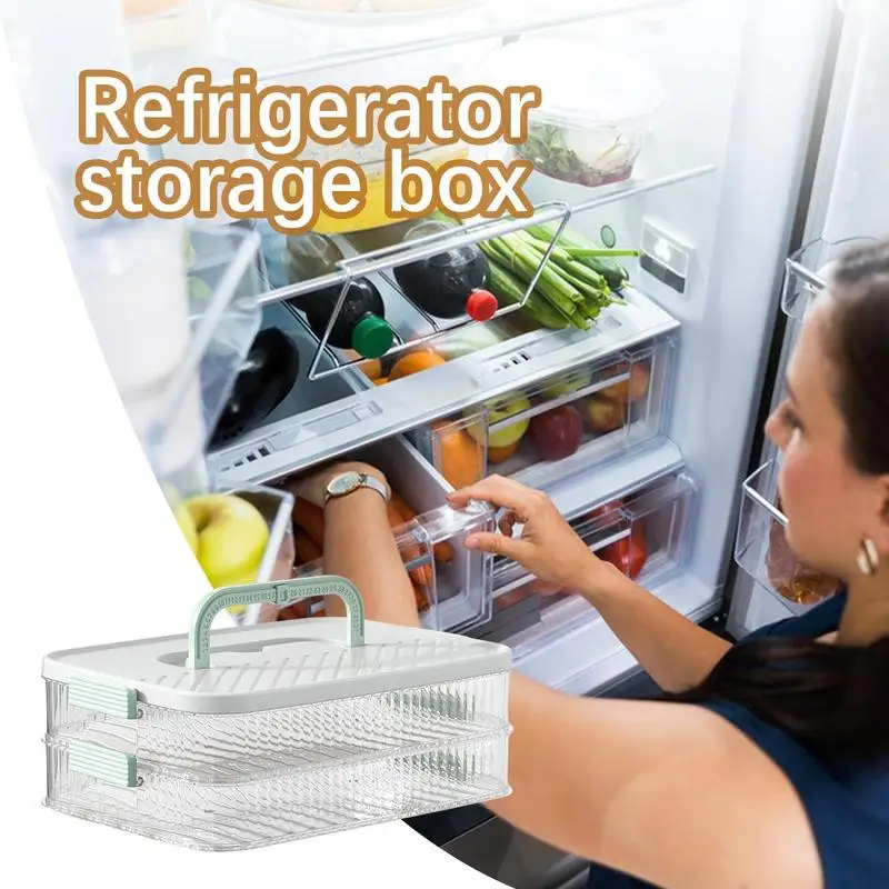 Cheese Container For Refrigerator Multi-layer Food Storage Boxes Removable Stackable Cheese Keeper Box Airtight Deli Holder