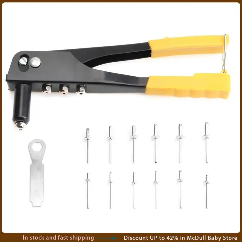 ABJA-200Pcs Heavy Duty Riveter Set Aluminum Blind Rivets Assortment Kit Hand Tools Rivet Nut Tool