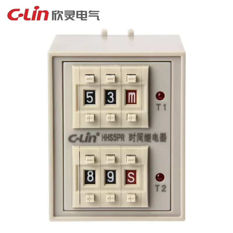 Original C-Lin Back and Forth Cycle Digital Dual Time Reversible Intermittent Power Outage Time Relay HHS5PR AC380V AC220V DC24V