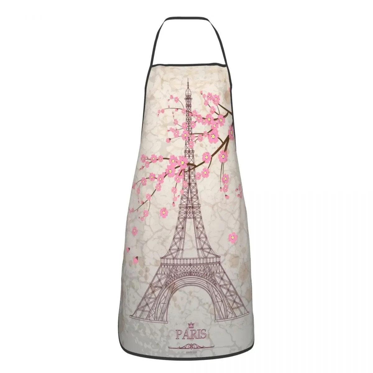 Unisex Vintage Of Eiffel Tower Flower Kitchen Chef Cooking Baking Apron Men Women Tablier Cuisine for Gardening