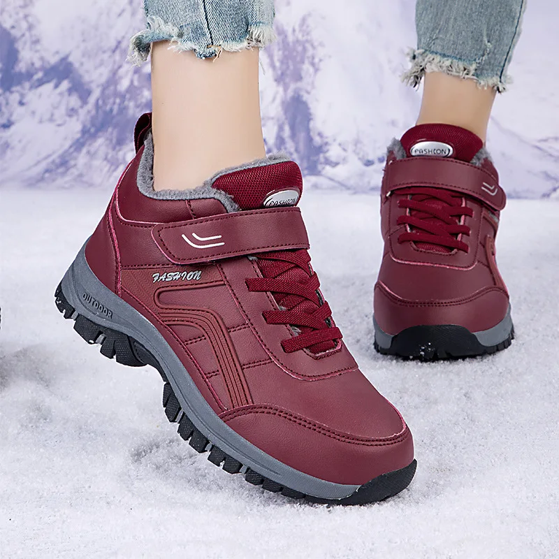 

Snow Boots Woman 2025 Trend Solid Women Booties Platform Women Shoes Casual Ankle Boots Flat Winter Shoes Boots Botas Mujer