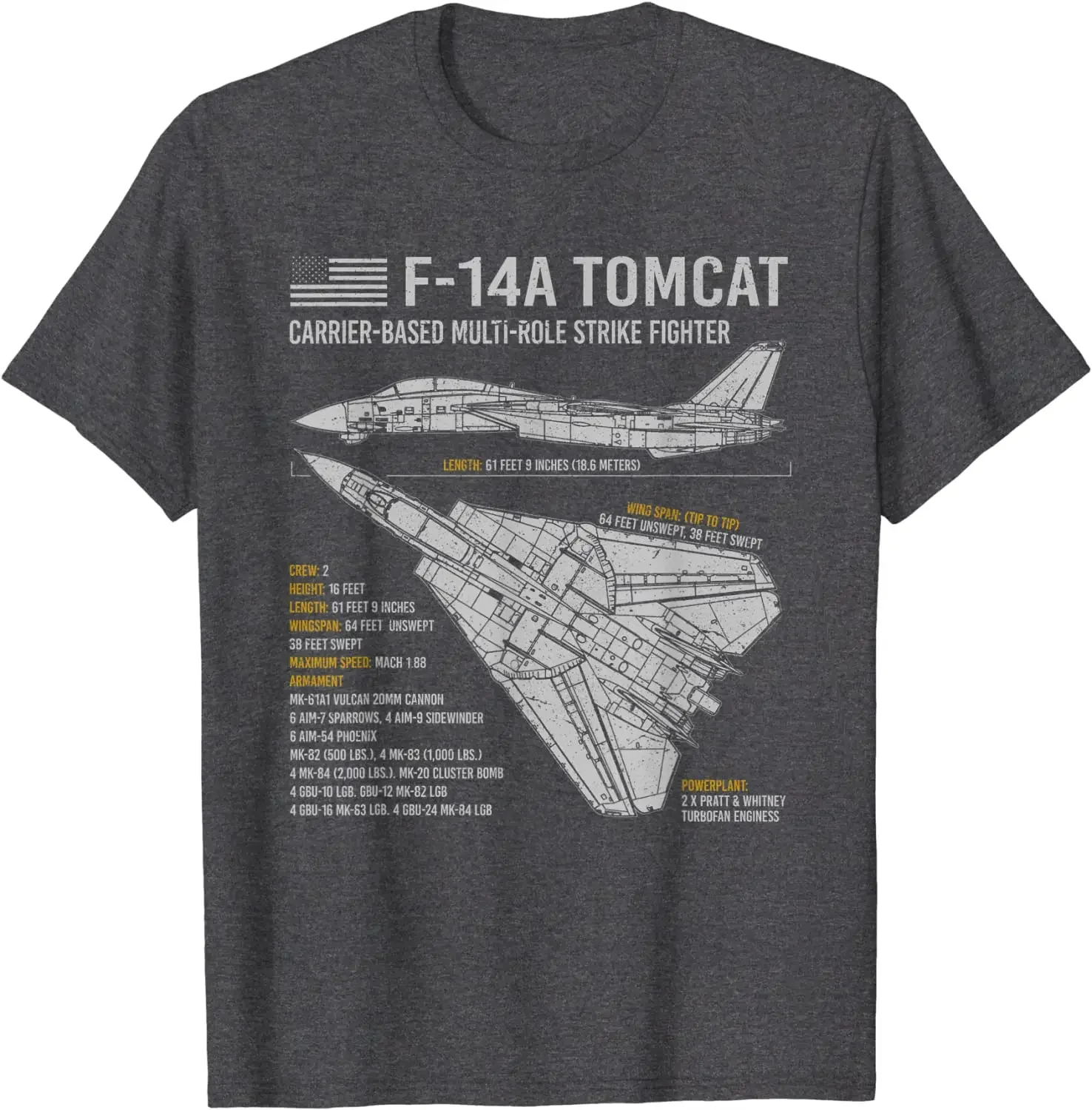 2025 F-14 Tomcat F14 طائرة مخطط التخطيطي الرجال تيشيرت بأكمام قصيرة عادية تيز القطن س الرقبة الصيف قميص بلايز