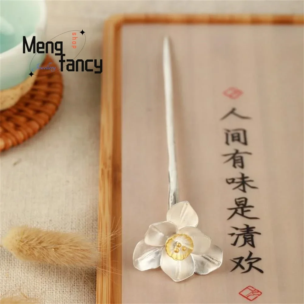 

Chinese Ethnic Ancient Style Daffodil Hairpin Hanfu Ancient Costume Accessories Elegant Headgear High-grade Fashion Fine Jewelry