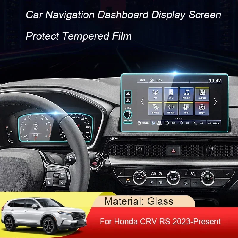 

For Honda CRV RS 2023-Present Car GPS Navigation Screen Protect Tempered Film Auto Dashboard Display TPU Sticker Accessories