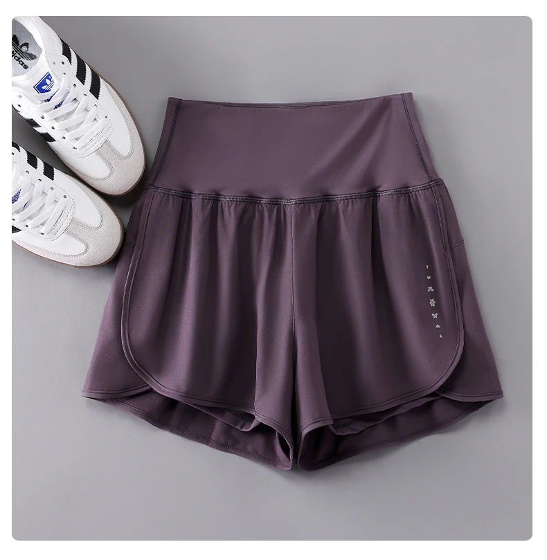 DRUR Damen-Radhose, hohe Taille, schnell trocknend, Yoga-Shorts, Damen-Sommer-Sport, kurze Hose mit Innenfutter, Fitnessstudio-Bekleidung – Detail 9