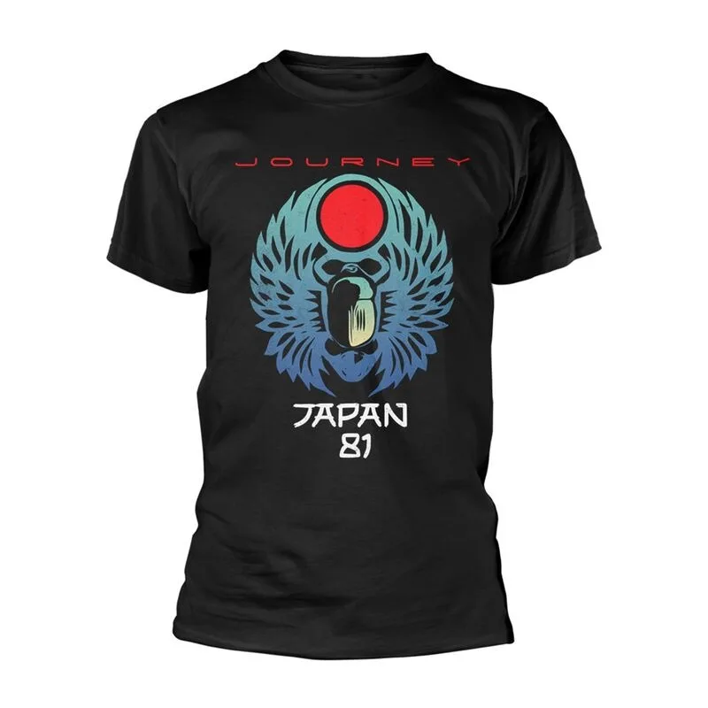 Journey Japan 81 Inspired Cotton T-shirt Vintage Scarab Retro Rock Streetwear Tee