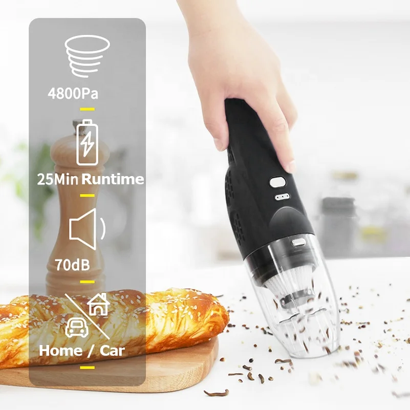 

Handheld Vacuum Cleaner Cordless Portable Mini Car Vacuum Cleaner by Rechargeable Li-ion Battery for Pet Hair Home and Car