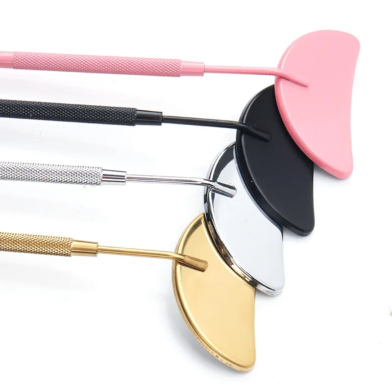 1PCS/3PCS Stainless Steel Crescent Eyelash Extension Inspection Mirror Lash Tool