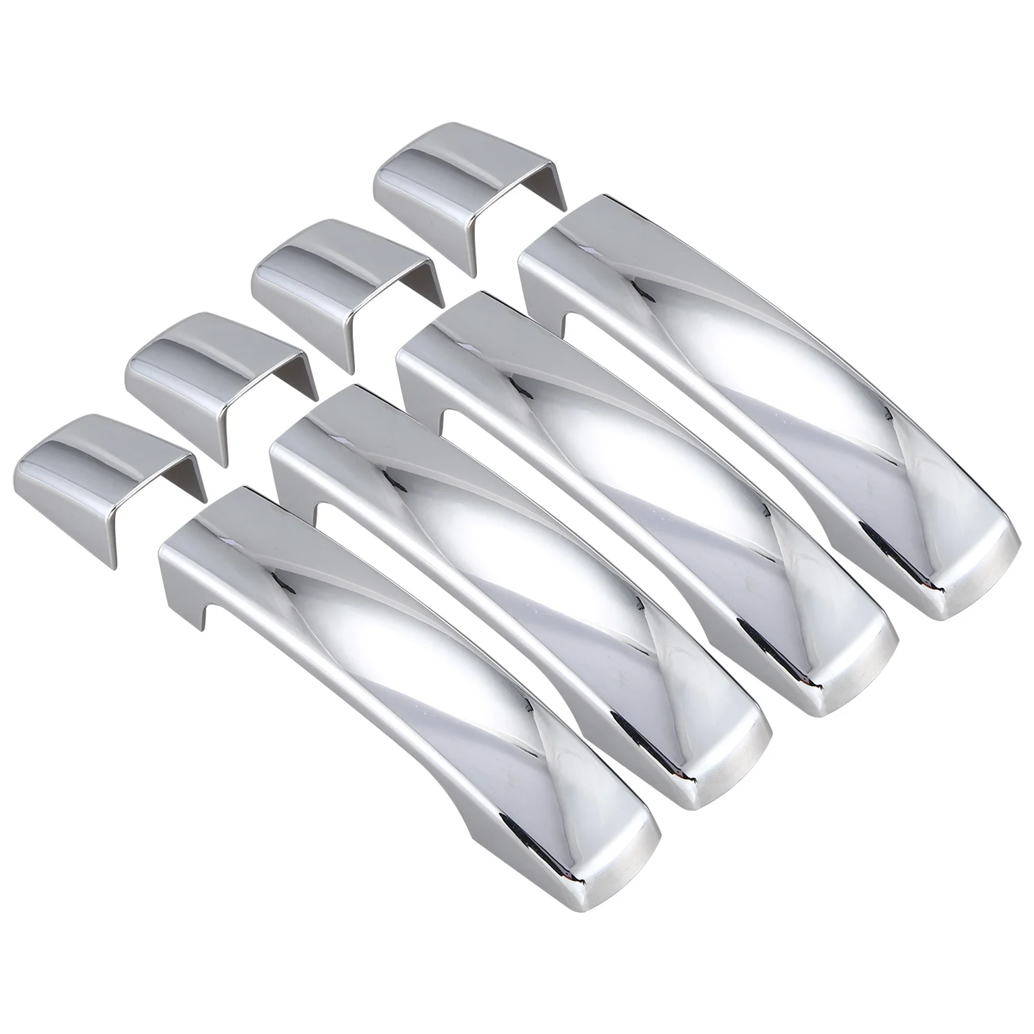 

Mirror Chrome Side Door Handle Covers Trims for 06-10 Range Rover Sport Freelander 2 LR2 05-09 Discovery