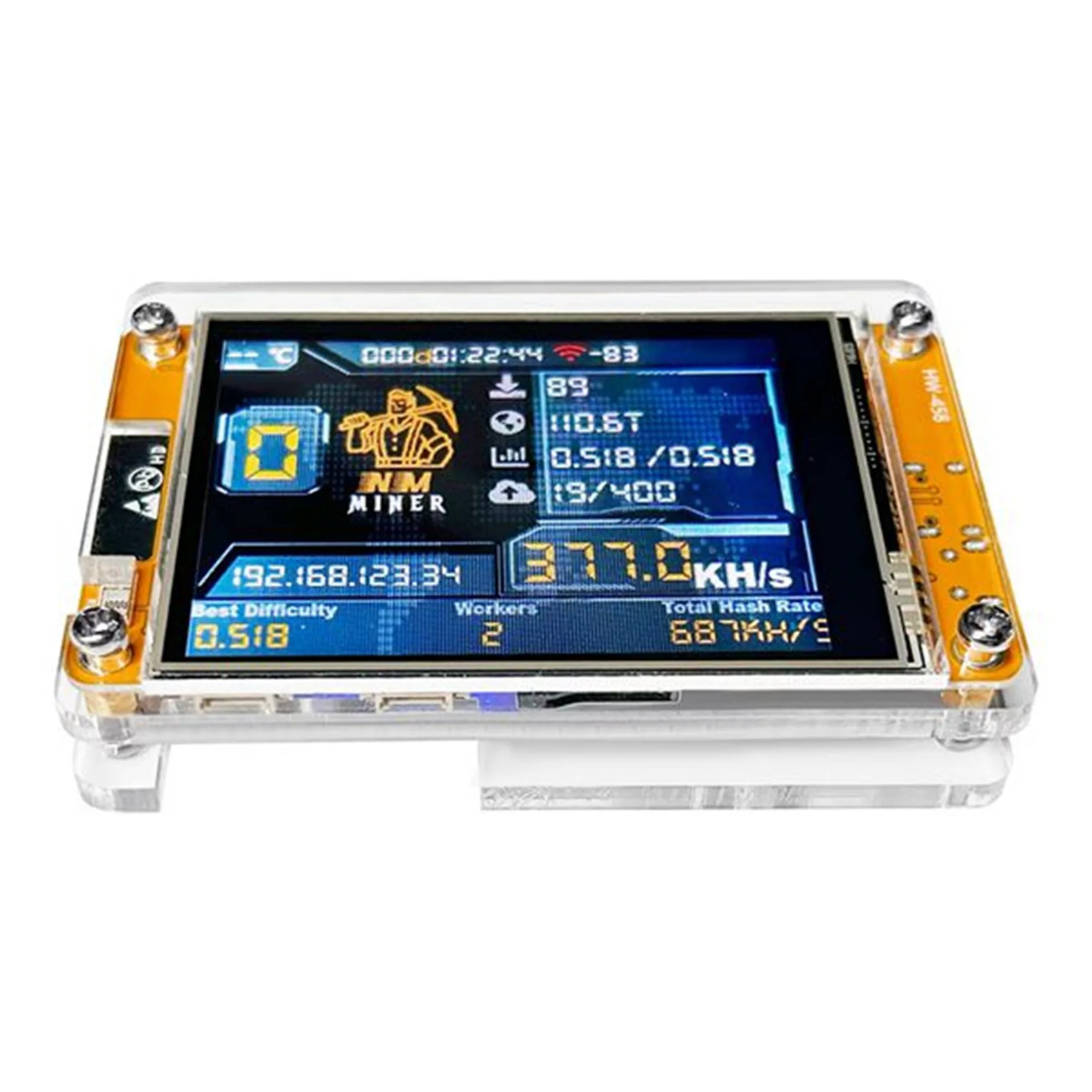 

Комплект из 4 шт. Bitcoin Nerdminer V2 Nmminer, хешрейт 477KH/S, ESP32, 2,8-дюймовый дисплей, для крипто-лотереи, ESP32-2432S028R DROOM