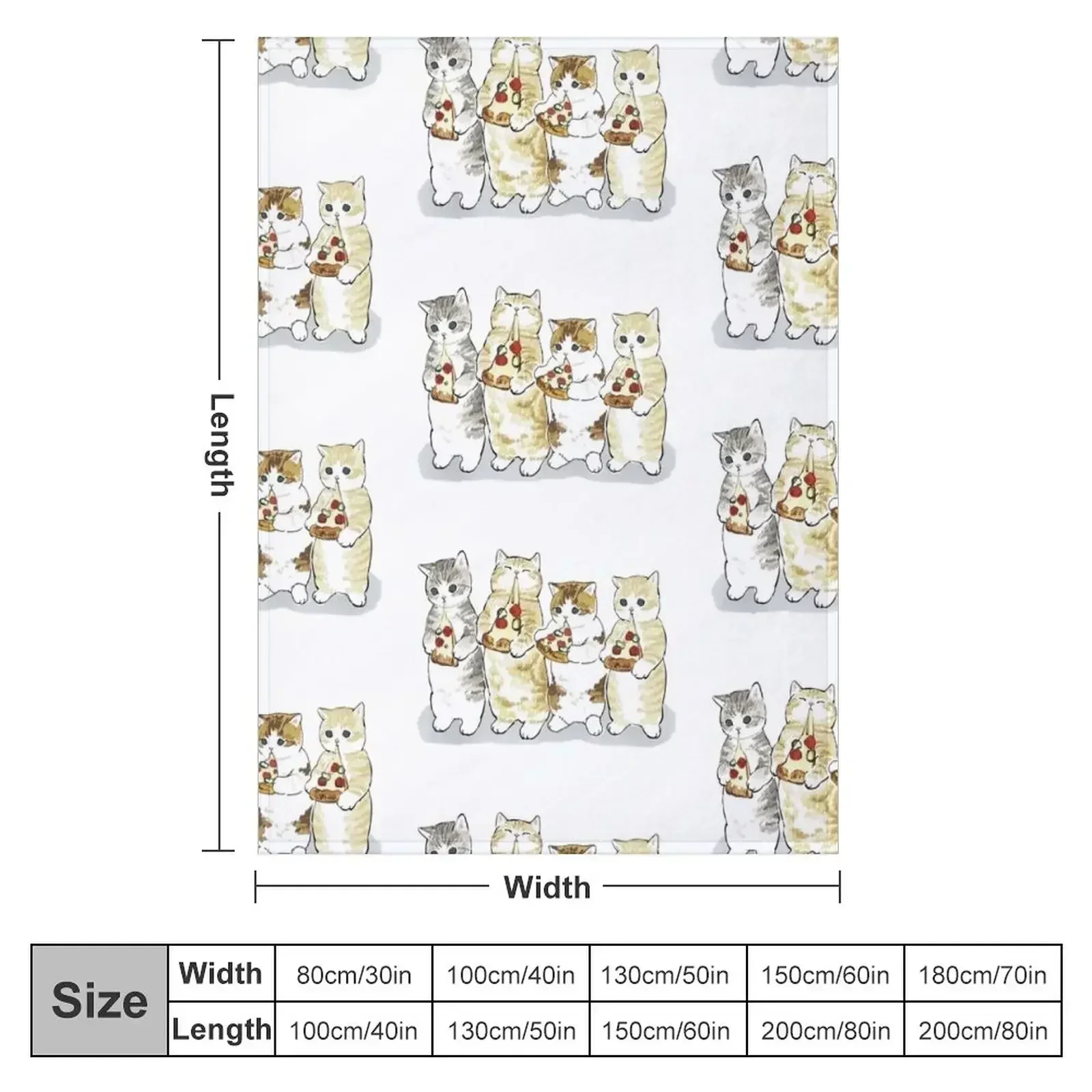 Mofu Sand kawaii drawings tshirt- mofu sand cute pizza huts sticker Throw Blanket Baby Furry Kid'S Giant Sofa Blankets