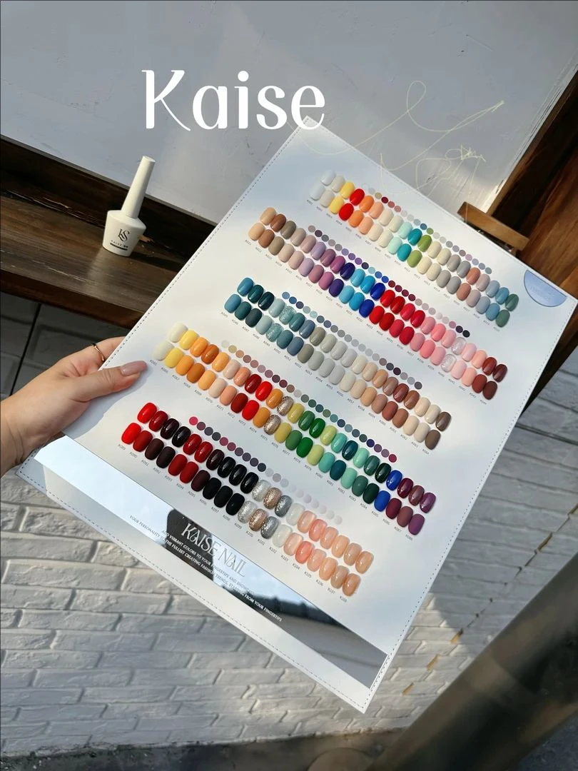 KAISE 여러 가지 빛깔의 108 색 솔리드 컬러 네일 젤 세트 2025 새로운 핫 세일 봄 네일 아트 키트 무독성 UV 젤 네일 살롱 도매