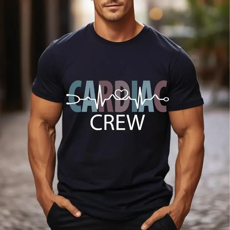 Sustainable Cardiac Crew Cotton T Shirt Hospital Doctor Office Personalization Available