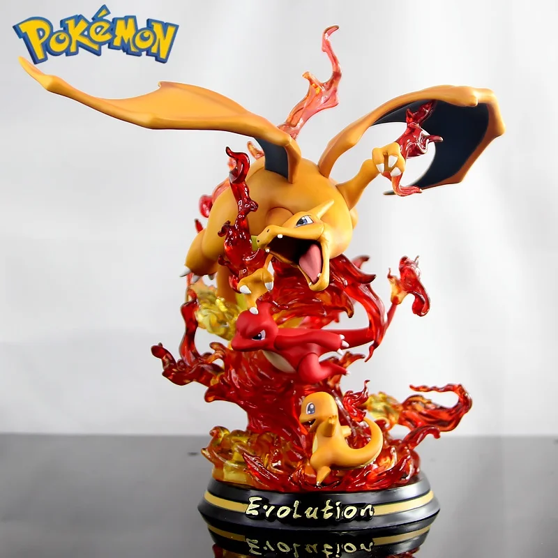 Figura de acción de Pokémon Gk Third Bullet, pequeño dragón de fuego, dragón de fuego, grupo de evolución, estatua de mano, modelo de decoración, juguete de colección